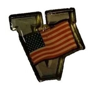 American‎ Flag Lapel Pin Patriotic USA Enamel Pinback Brooch